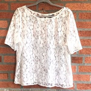 Paris Lace Top by GAP in Ivory Frost